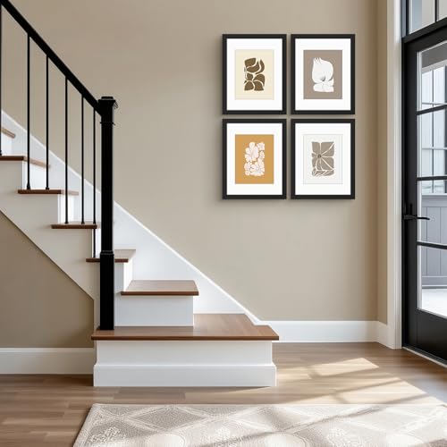 Frametory, 11x14 Frames Display 8x10 Picture with Mat or 11x14 Photo Without Mat, Shatter-Resistant Glass, Pre-Installed W...