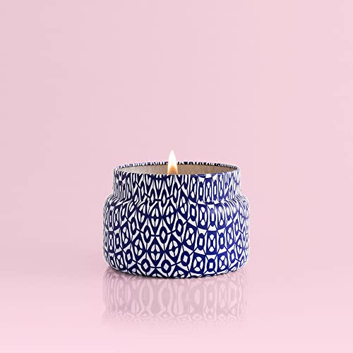 Capri Blue Printed Travel Tin Jar Candle - Luxury Tropical Scented Candles for Home - Long Lasting Soy Wax Blend - Decorat...