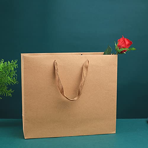 12 Pcs Kraft Paper Bags with Handles, Brown Paper Gift Bags Bulk, Small, Medium & Large Retail Bags for Small Business, Sh...