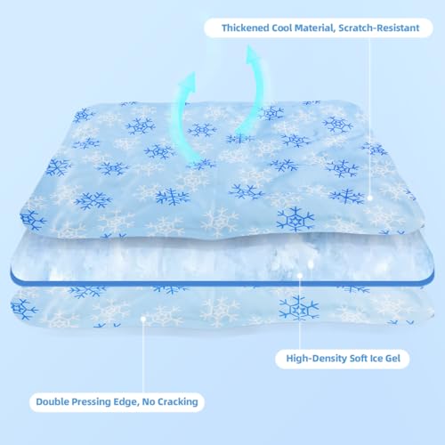 FORGEMATE Dog Cooling Mat Indoor - Summer pad for Small Dog and Cat, Travel Dog Bed with Cooling-Gel Technology for Pets