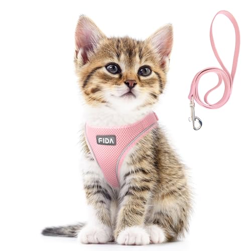 Fida Cat Harness and Leash Set for Walking Kitten and Puppy, Escape Proof Kitten Harness with Breathable Lightweight Soft ...