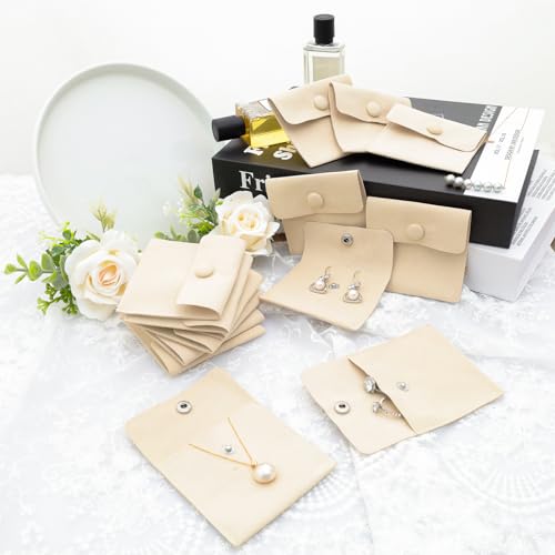 Heliltd 12pcs Microfiber Jewelry Pouch 8x8cm Microfiber Jewelry Packaging Bag Luxury Small Jewelry Gift Bag Small Jewelry ...