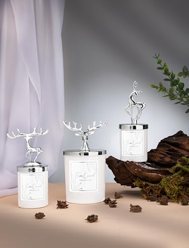 Tiem Concept Scented Candles Gift Set 3-Piece for Women, 3-Piece Vanilla Scented White Wax Candles, Total 9,53 oz, Scented...