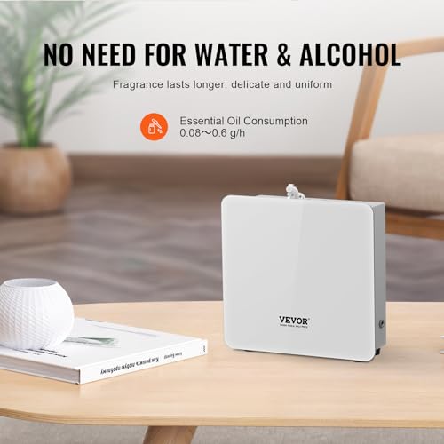 VEVOR Scent Air Machine for Home, 480ml Bluetooth Smart Essential Oil Diffuser with Cold Air Tech, Waterless Scent Diffuse...