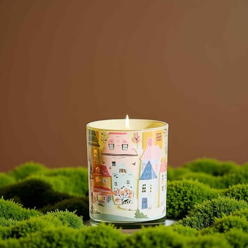 M&SENSE Moss Amber Candles for Home Scented - 10.2 oz Soy Wax Candles Non Toxic 60 Hours Long Burning Funny Candles Home D...