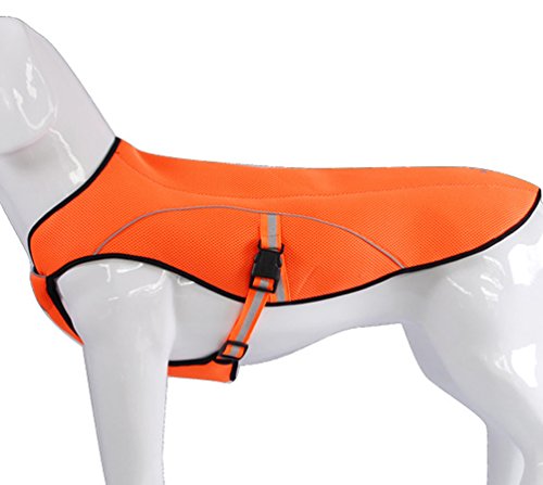 SGODA Dog Cooling Vest Jacket for Dogs, Orange, Large, Nylon Material