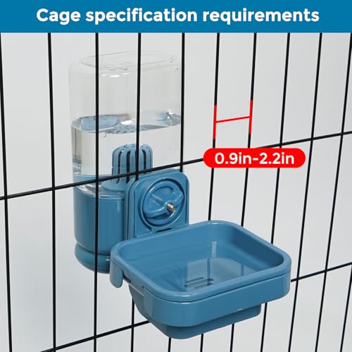 VANNON Small Animal Filter Water Dispenser for Crate, 26oz Water Bottle for Cage, BPA Free and Anti-Overeflow Pet Water Bo...