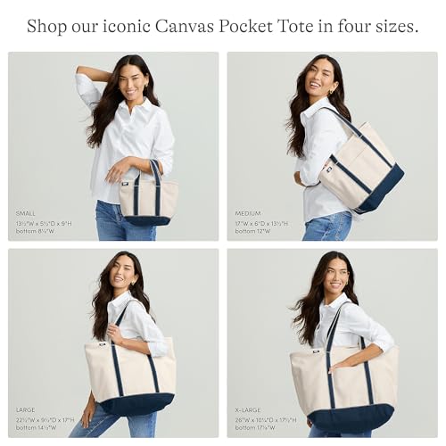 Lands' End Open Top Canvas Tote Bag