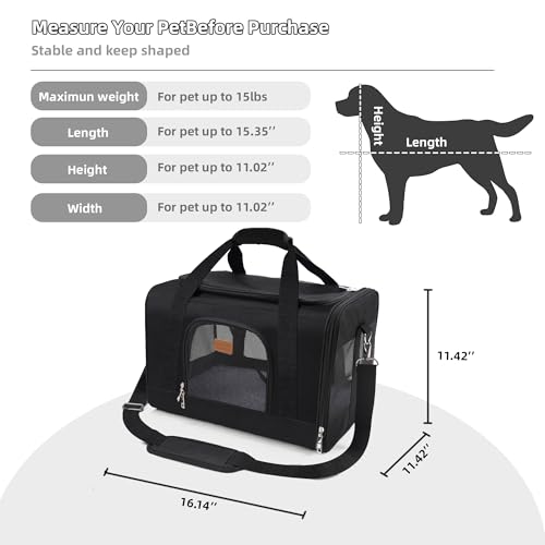 ROYPET Cat Carrier,Portable Pet Carrier Bag for Cats and Small Dogs,Foldable Soft-Sided and Scratch-Proof mesh Cat Bag Pet...