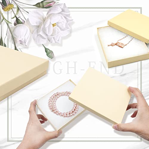 opaprain Cardboard Jewelry Brown Gift Boxes 10 Pack6x5×1 inches, its Apply to displaying Necklaces, Rings, Bracelets, Earr...