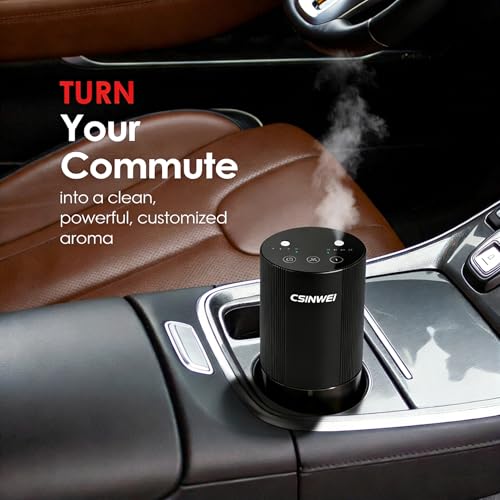 Dual Nozzle Waterless Essential Oil Diffuser for Home Large Room, Car, Office, Portable Battery Operated Aromatherapy Scen...