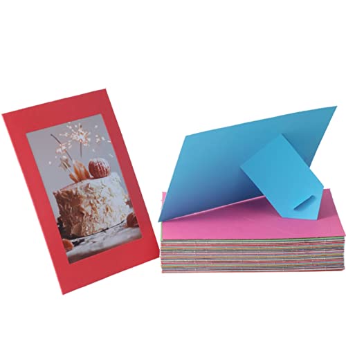 50 Pack Standing Paper Picture Frames 4x6,Cardboard Photo Frame with Easel,Paper Photo Frame Cards,Gallery Frames Bulk For...