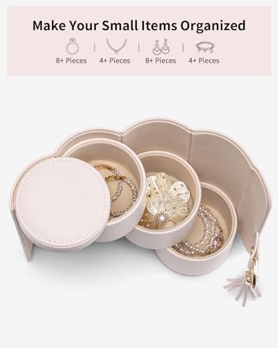 VLANDO Jewelry Box for Mothers Day Gifts, Travle Jewelry Organizer, Bridal Shower, Bridesmaid Gifts for Wedding Day, Bride...