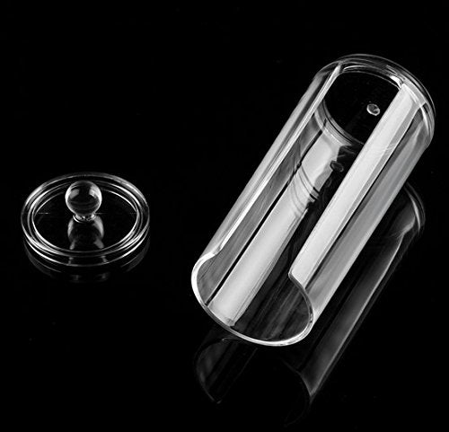 Kamay's Transparent Cotton Ball Pad Swabs Make Up Pads Dispenser Holder Organizer Container with lid Multifunction Acrylic...