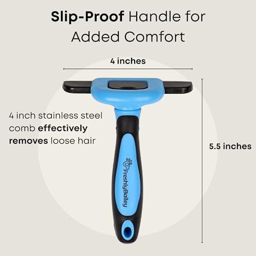 Freshly Bailey Deshedding Brush for Short Haired Dogs & Cats - Cat and Dog Brush for Shedding Short Hair - Highly Effectiv...