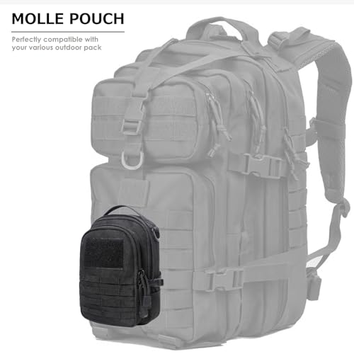 Azarxis Molle Pouches, Tactical Compact EDC Small Utility Pouch Waist Bags Sundries Storage Admin Organize Gear Gadget for...