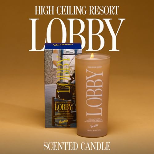 Vacation High Ceiling Resort Lobby Candle, Luxury Floral Candle with Bergamot, Cedar & Musk, Premium Gift for Home Decor &...