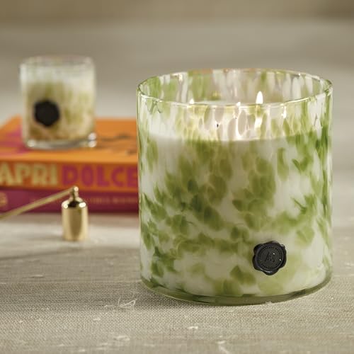 Zodax Apothecary Guild Scented Opal Glass Jar Candle- 50 oz/3-Wick - Sicilian Lemon Bergamot