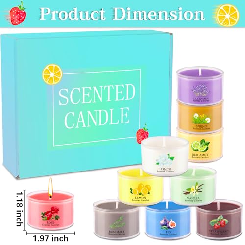 Aromatherapy Scented Candles 20 Pack - Small Candle Gift Set for Women with 10 Scents, 35g Long-Lasting Soy Wax Candles fo...