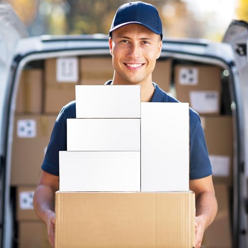 Eupako 28 Pack Small Shipping Boxes Assorted Sizes, White Corrugated Box Mailers, 8x6x4 &9x6x4 & 10x7x5 & 11x6x6 7 PCS Eac...