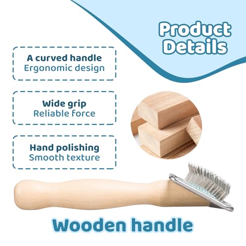 Dog Brush for Long haired Dogs & Cat,Grooming Brush for Shedding, Dematting, Bath, for Short Hair, Poodles, Indoor Cats, p...