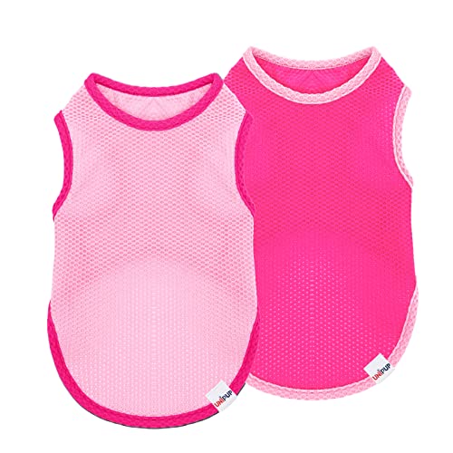 UNIPUP 2 Pack Cooling Shirts for Dogs, Lightweight Mesh Breathable Dog Shirt for Small Dogs Girl,Sun-Protection Sleeveless...