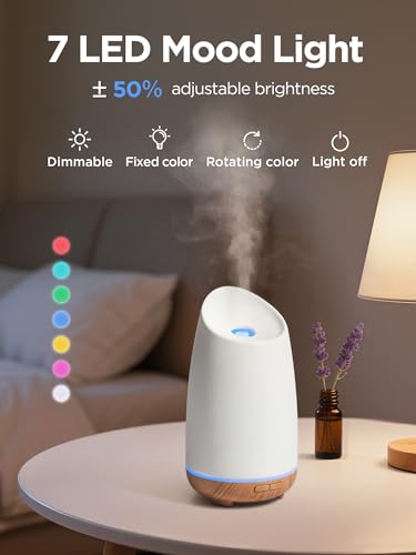 InnoGear 150ml Ceramic Oil Diffuser, Handcrafted Stone Essential Oil Diffuser Aromatherapy Diffusers Ultrasonic Cool Mist ...