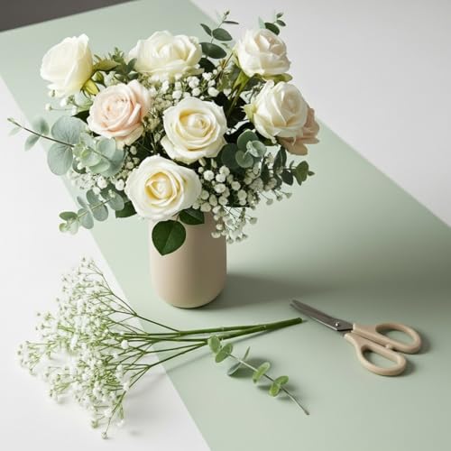 Sukh 10PCS Baby Breath Artificial Flowers Fake Babys Breath Gypsophila Flowers Bulk Realistic Artificial Flowers Bouquet F...