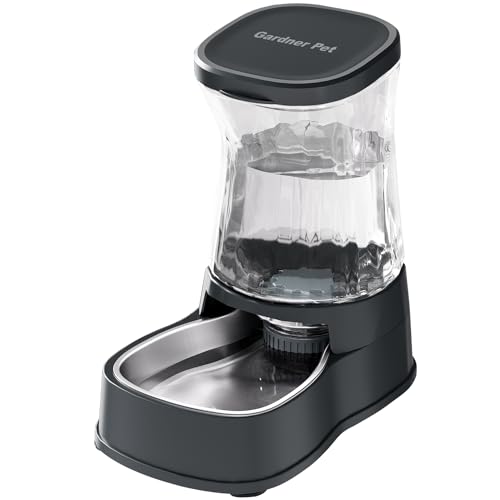 Gardner Pet Automatic Dog Water Dispenser Gravity Stainless Steel Water Waterer Feeder, 100% BPA-Free Large Capacity Water...