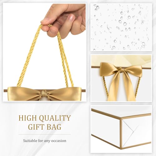 YoungTree Medium Mothers Day Gift Bag with Ribbon and Greeting Card 2 Tissue Papers, Mothers Day Bag, Birthday Gift Bags w...
