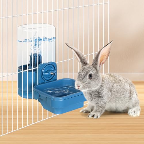 VANNON Small Animal Filter Water Dispenser for Crate, 26oz Water Bottle for Cage, BPA Free and Anti-Overeflow Pet Water Bo...