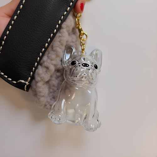 BeSpace Dog Hair Collector Keychain Charm Memorial Storage Box,Pet Fur Collection Transparent Capsule,Dog Hair Memorial Ke...