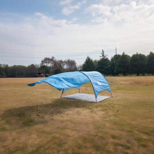Beach Tent - Beach Shade Canopy Compact Fold (16.9x3.9″), Own Patent, 360° Ventilation, Large Side Storage Pocket, UV Prot...