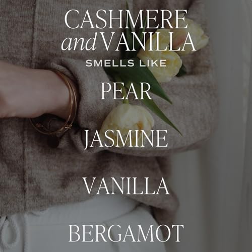 Sweet Water Decor Cashmere and Vanilla Soy Candle - Jasmine, Soft Cashmere, Sandalwood, Vanilla Scented Spring Candle for ...