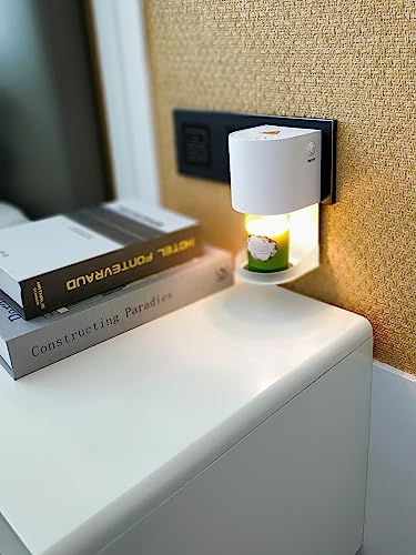 EMINLONA Mini Candle Warmer Lamp,Plug in Wax Melt Warmer for Bathroom Bedroom,Candle Lamp Warmer for Jar Candles,with Two ...