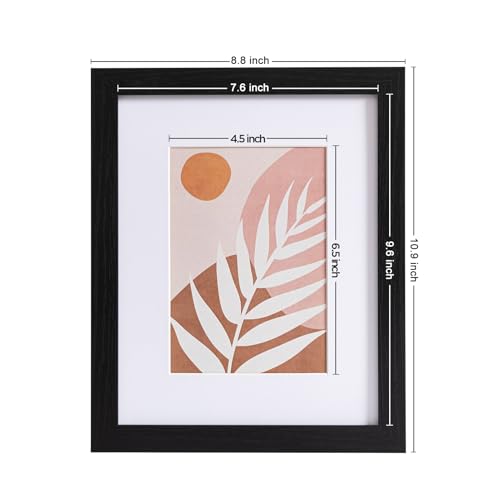 eletecpro 8x10 Picture Frames Set of 10 with Clear Acrylic Cover, Gallery Wall Decor, Displays 5x7 Photos with Mat or 8x10...