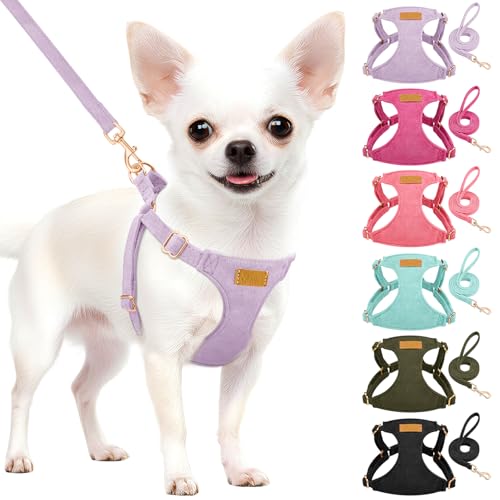 Lukovee No Pull Small Dog Harness with Leash - Lightweight Soft Puppy Vest Harnesses, Adjustable Pet Harnesses for Puppy S...