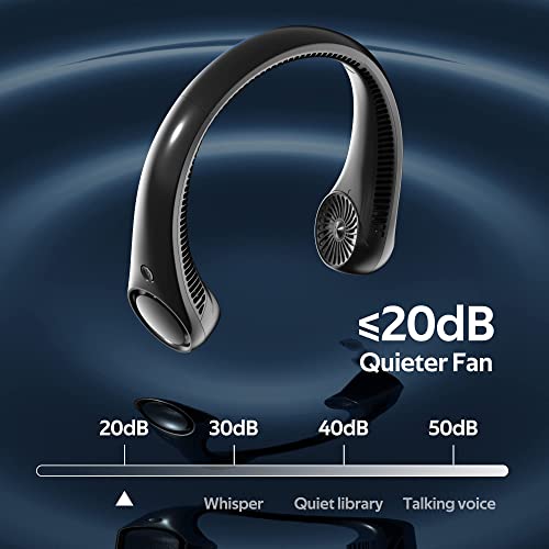 Portable Neck Fan, Hands Free Bladeless, 360° Cooling Personal Fan,Wearable Quiet Fan for Outdoor Indoor, Birthday Gifts f...