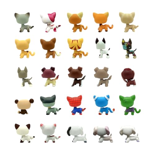 CFCLLBR Random 2PCS Cat Dog Collie Great Dane Dachshund Cocker Spaniel Mini Pet Toys Sets Animal Figures