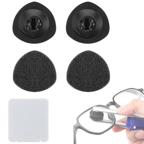 Enhon 4 Pcs Replacement Cleaner Pads Compatible with CarbonKlean Eyeglass Cleaner, Eye Glasses Cleaning Brush Pad Tool, fo...