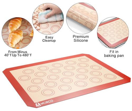 Stainless Steel Baking Sheet Tray Cooling Rack with Silicone Baking Mat Set, Cookie Pan with Cooling Rack, Set of 9 (3 She...