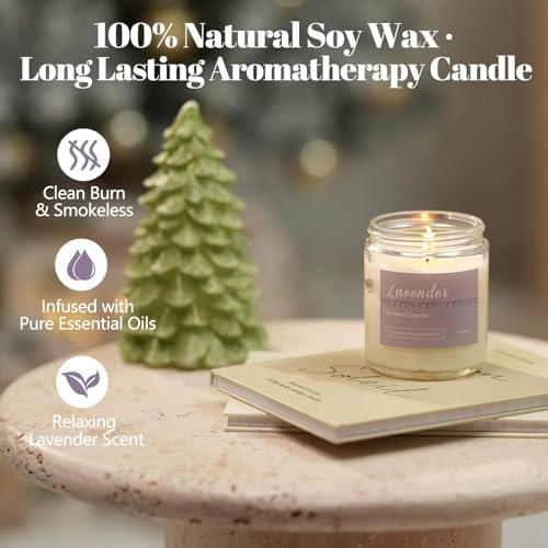 6 Pack Scented Candles Gift Set, Long Lasting Aromatherapy Candles for Home, 37.8 oz 300 Hour Burn, Lavender Jasmine Vanil...