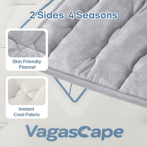Vagascape Dog Cooling Mat 3.0 Double-Sided Usable, Thick Durable Pet Cooling Mat for Extra Large Pet, 35" x 23" Washable C...