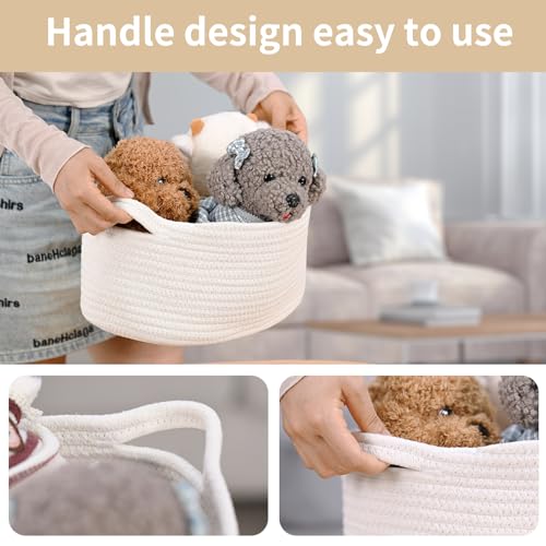 Happyiren Cute Woven Easter Basket with Handle, Baskets for Gifts Empty, Present Containers for Raffle Baby Shower Burr Ba...