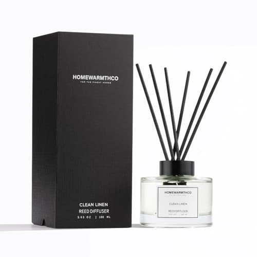 Clean Linen Reed Diffuser Set - Luxury Fragrance Reed Diffusers for Home. Office, Bathroom, Kitchen and Home Decor - Long-...