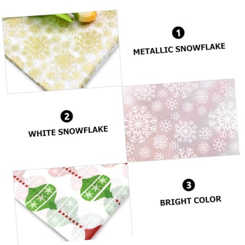 FOMIYES 50pcs Christmas Wrapping Paper Festive Flower Packaging Paper Versatile for Decorations Arts Crafts Easy to Fold f...