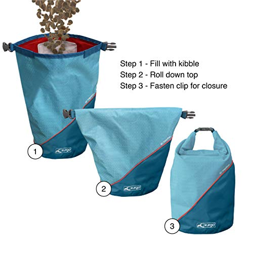 Kurgo Kibble Carrier - Portable Kibble Carrier - Compact Travel Storage - Dog Food Dry Bag - Camping Dog Storage - 5 lb Ca...