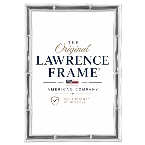 Lawrence 710146 Silver Metal Bamboo 4x6 Picture Frame
