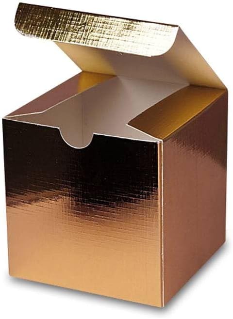Paper Mart Gift Boxes Gold 6" X 6" X 6" | Quantity: 100