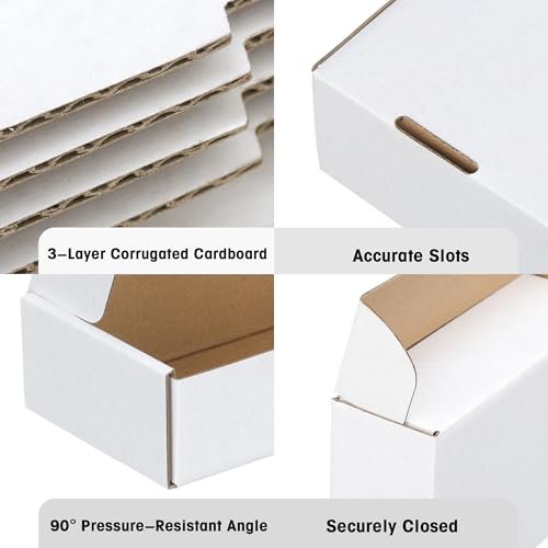 FARRAY 50 Pack of 7x5x2 Inches Small Shipping Boxes, Durable Kraft Corrugated Cardboard Boxes for Shipping, Mailing and Pa...